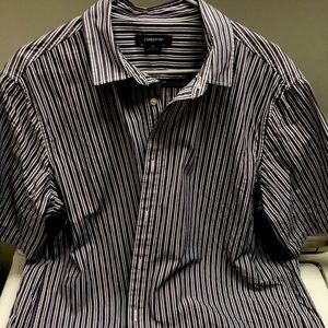 Men’s XL purple stripe Claiborne short sleeve